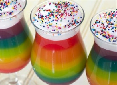 Rainbow Shaded Pudding