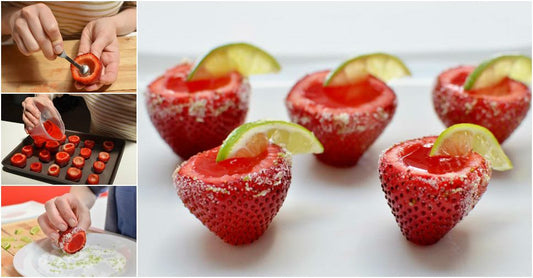 Strawberry margarita jelly shots
