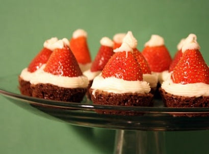 Santa Hat Brownies