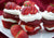 Delicious red velvet strawberry mini cakes