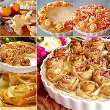 DIY apple pie of roses