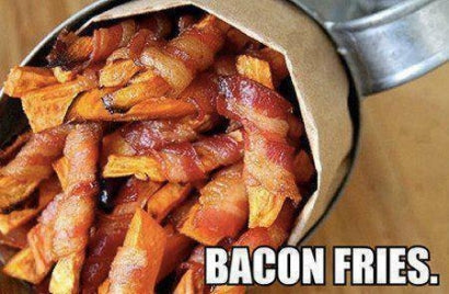 Bacon wrapped sweet potato fries