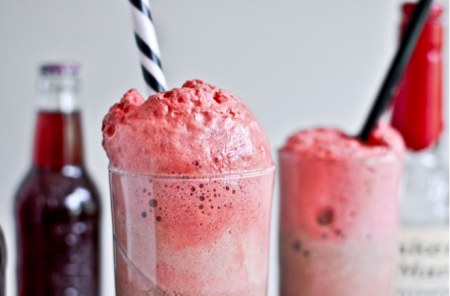 Dark Chocolate Bourbon Cherry Soda Floats Recipe