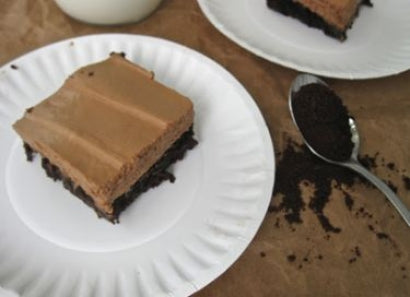 Brownies with Mocha Mousse