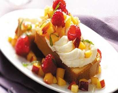Bruschetta with Juicy Nectarines and Raspberries