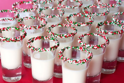 Christmas Themed Cake Batter Shots
