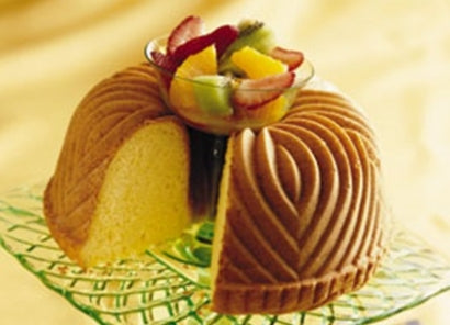 Cream cheese pound cake with fruit salsa