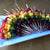 Rainbow fruit kebabs
