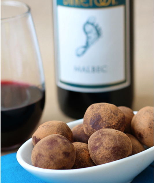Malbec chocolate truffles