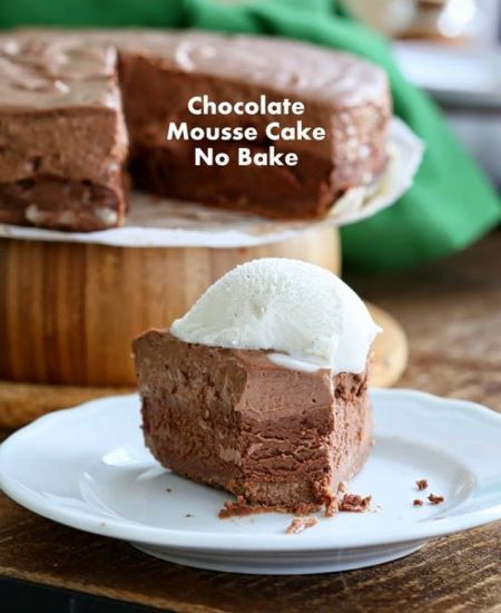 Vegan Three Layer Chocolate Mousse Cake