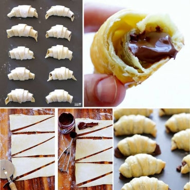 Nutella Stuffed Croissants
