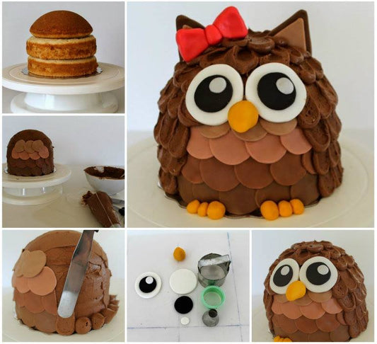 How to make an owl cake