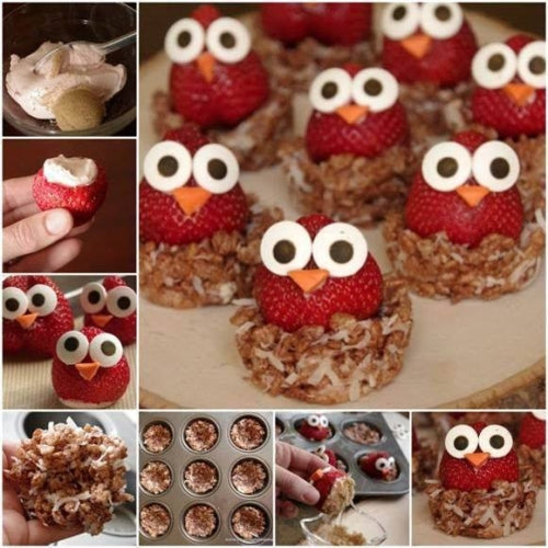 How To Make Cream Cheese Owl Strawberries
