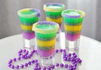 How to make Mardi Gras Style Jelly Shots: