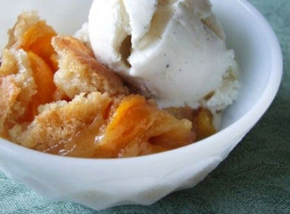 Peach and Ice Cream Pudding