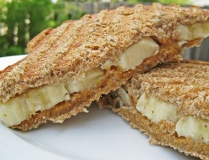 Honey peanut butter and banana panini