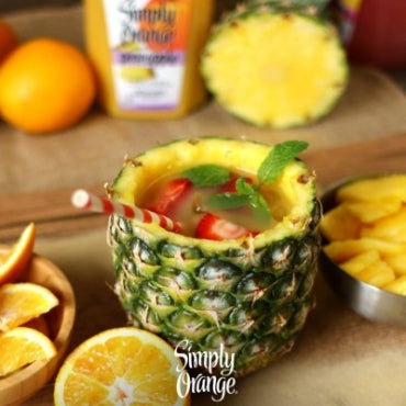 Pineapple and Peach Cocktail Drink