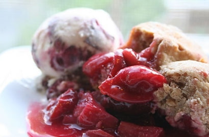 Cherry and Rhubarb Dessert