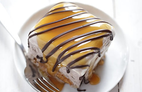 Salted Caramel Square Cakes