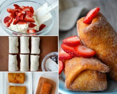 Strawberry Cheesecake Chimichangas