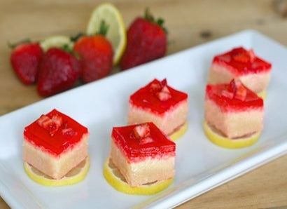 Drunken Strawberry Lemon bars