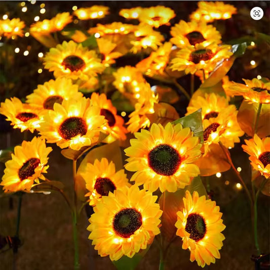 Highbright™ Solar Sunflower Garden Lights — view 1