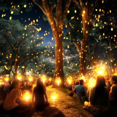 Yellow Firefly Garden Laser Light — Moving Outdoor Projector — view 8