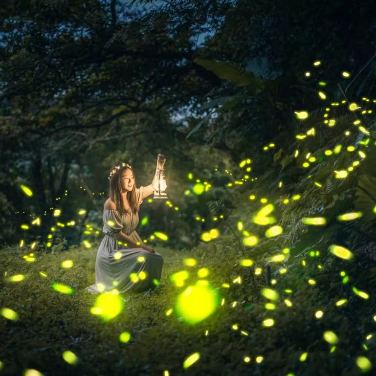 Yellow Firefly Garden Laser Light — Moving Outdoor Projector — view 4