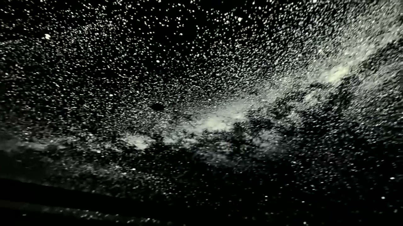 Galaxy nebula band projected on ceiling