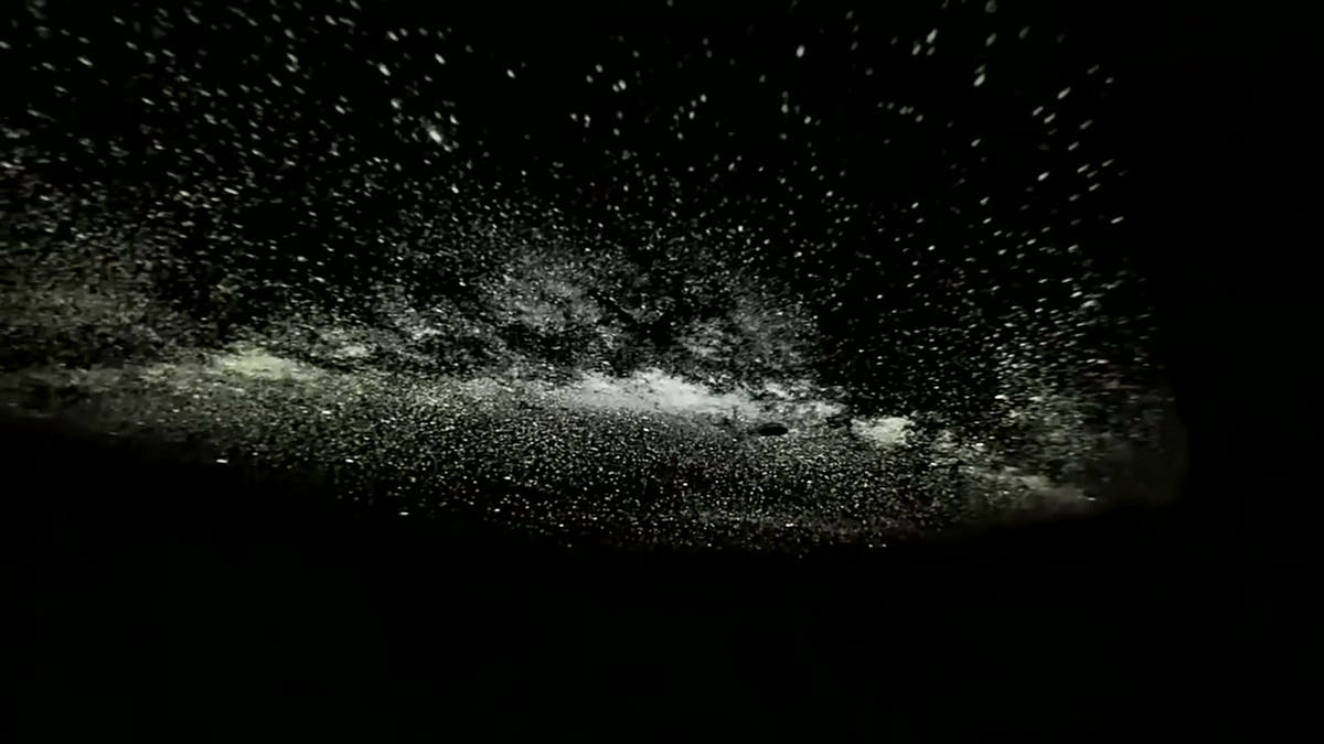 Soft glowing galaxy projection