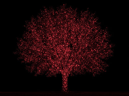 Red only mode - the same tree in ruby red laser dots
