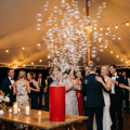 Bubble Firework machine at an evening wedding