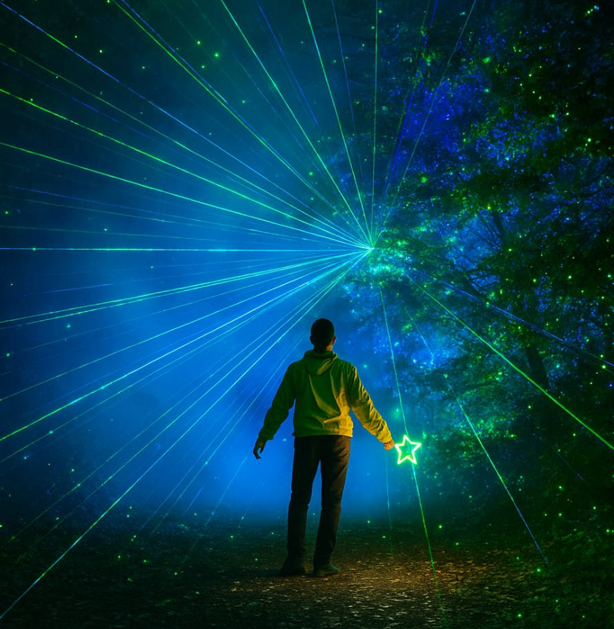 HighBright™ Professional Garden Laser Light — Blue & Green - view 10