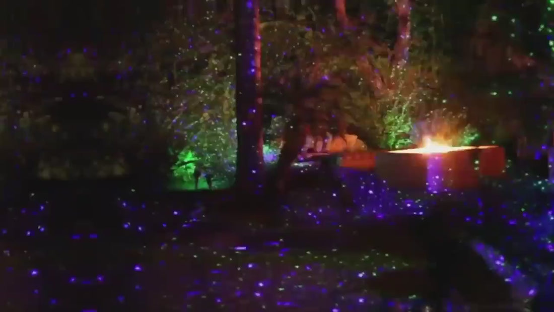 HighBright™ Outdoor Laser Light Projector – Waterproof Garden & Party Light (Blue & Green)