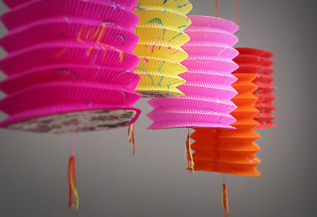 19cm Paper Lanterns Mixed colours x10pcs — view 1