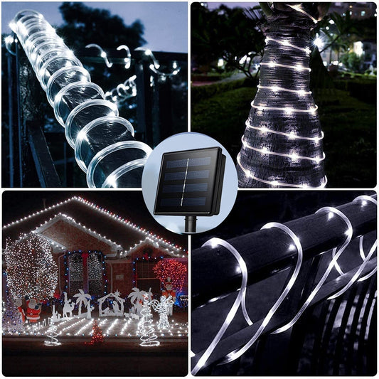 Solar Powered White Led Rope Light — view 1