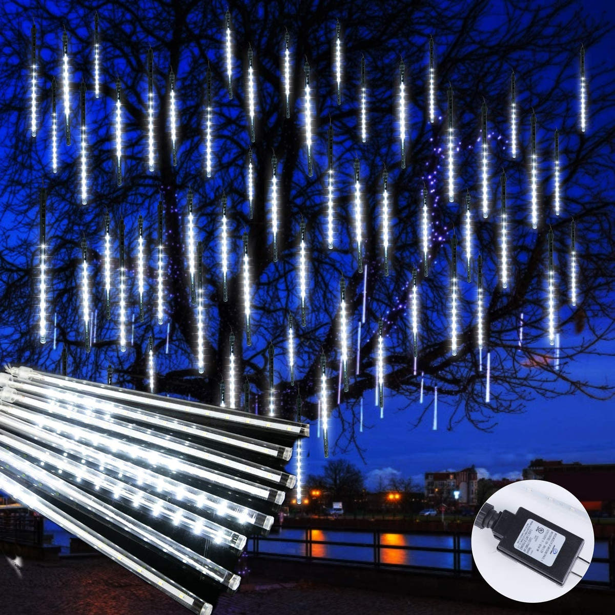 Solar-powered Falling Rain Drop Lights [Gen 3.0] — view 1