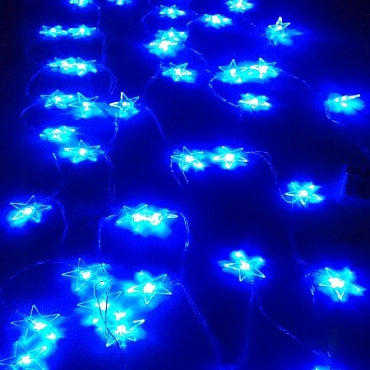 Blue 4m LED Star String Light — view 1