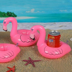 10 Floating Flamingos