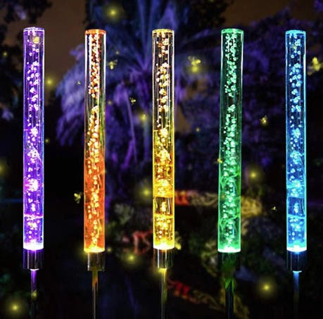 2 Solar-Powered LED Color Changing Hightbright™ Bubble Lights — view 2