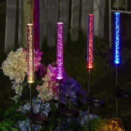 2 Solar-Powered LED Color Changing Hightbright™ Bubble Lights — view 3