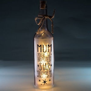 Mum Light Up Star Bottle