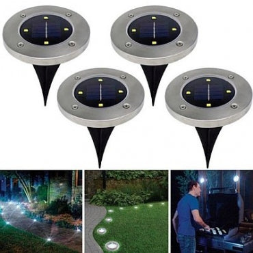 Highbright™ Solar Garden Disk Lights — view 1