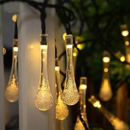 Warm White Solar Powered Rain Bubble Lights — view 2