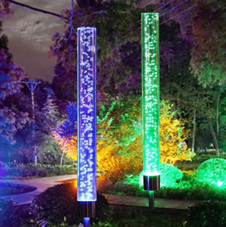 2 Solar-Powered LED Color Changing Hightbright™ Bubble Lights — view 1