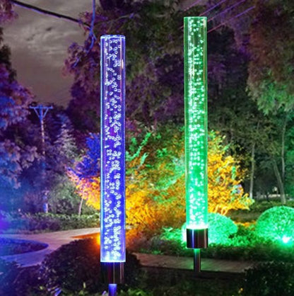 2 Solar-Powered LED Color Changing Hightbright™ Bubble Lights — view 1