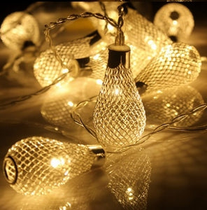 Warm white Battery Operated stylish led string LED Metal Drip String Lights